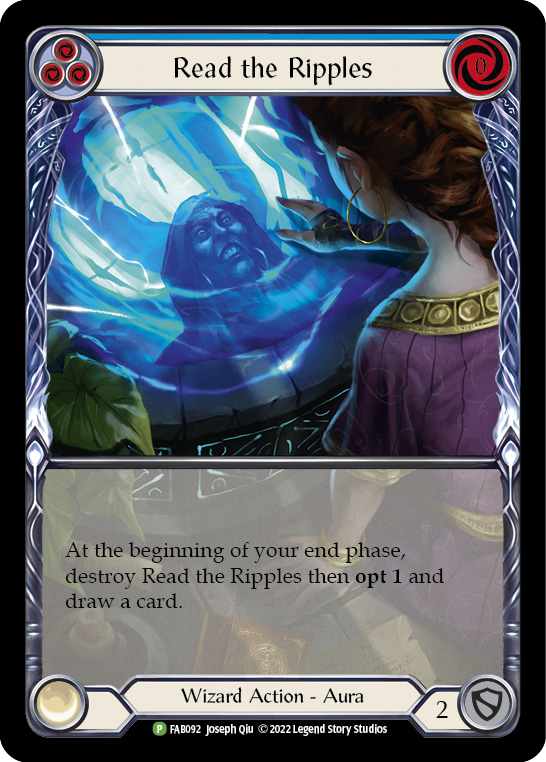 Read the Ripples (Blue) [FAB092] (Promo)  Rainbow Foil | Total Play