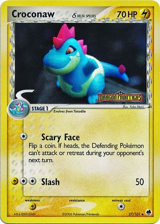 Croconaw (27/101) (Delta Species) (Stamped) [EX: Dragon Frontiers] | Total Play