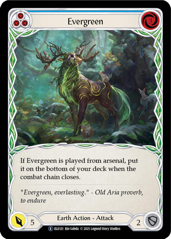 Evergreen (Blue) [U-ELE121] (Tales of Aria Unlimited)  Unlimited Rainbow Foil | Total Play