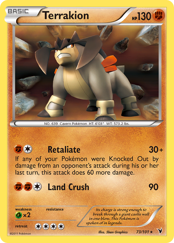 Terrakion (73/101) [Black & White: Noble Victories] | Total Play
