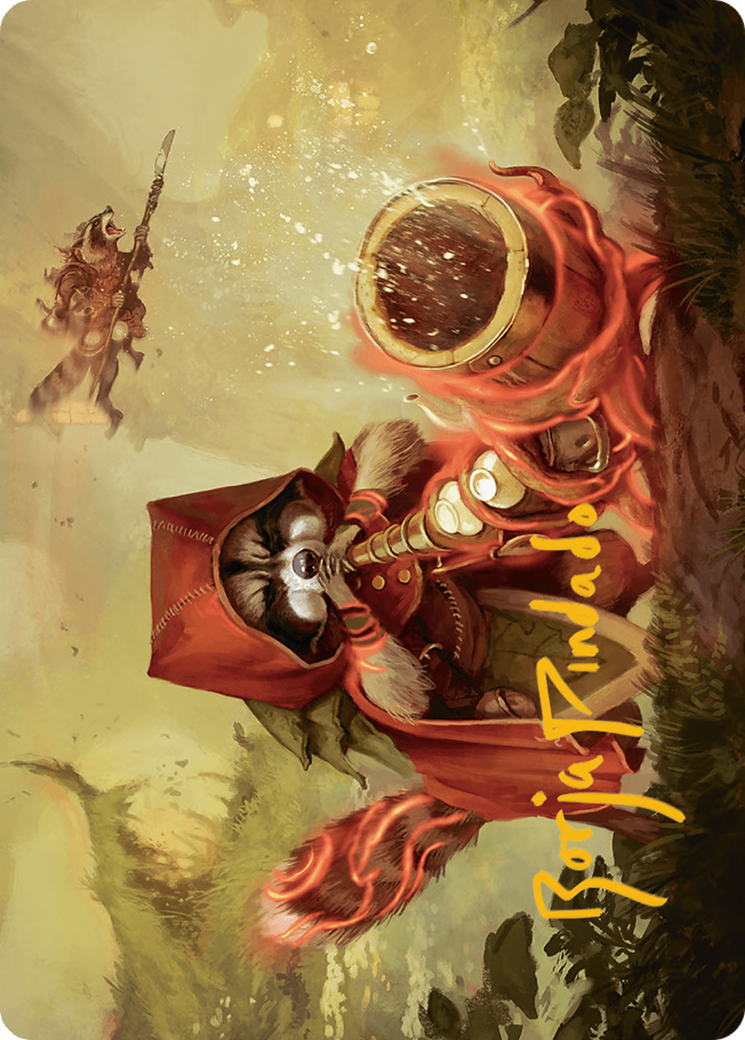 Raccoon Rallier Art Card (Gold-Stamped Signature) [Bloomburrow Art Series] | Total Play