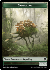 Saproling // Treasure Double-Sided Token [Bloomburrow Commander Tokens] | Total Play