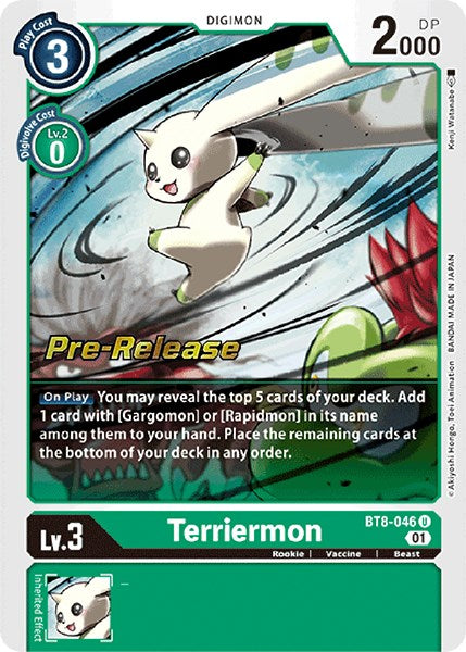 Terriermon [BT8-046] [New Awakening Pre-Release Cards] | Total Play