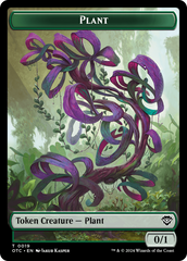 Plant // Sand Warrior Double-Sided Token [Outlaws of Thunder Junction Commander Tokens] | Total Play
