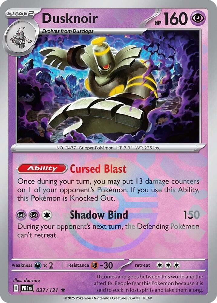 Dusknoir (037/131) (Poke Ball Pattern) [Scarlet & Violet: Prismatic Evolutions] | Total Play