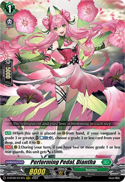 Performing Pedal, Diantha (D-BT06/014EN) [Blazing Dragon Reborn] | Total Play