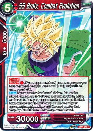 SS Broly, Combat Evolution (BT11-015) [Vermilion Bloodline] | Total Play