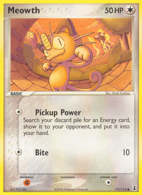 Meowth (77/113) [EX: Delta Species] | Total Play