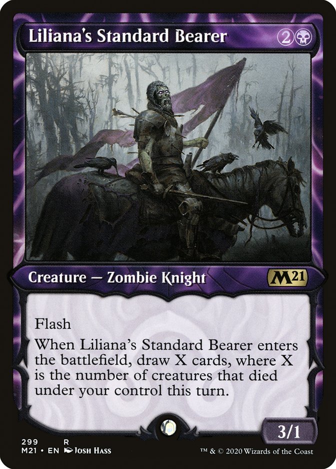 Liliana's Standard Bearer (Showcase) [Core Set 2021] | Total Play