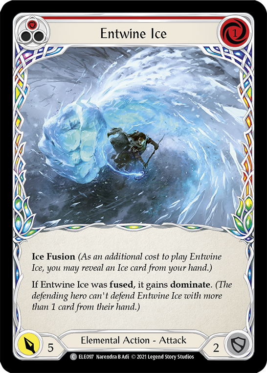 Entwine Ice (Red) [ELE097] (Tales of Aria)  1st Edition Rainbow Foil | Total Play