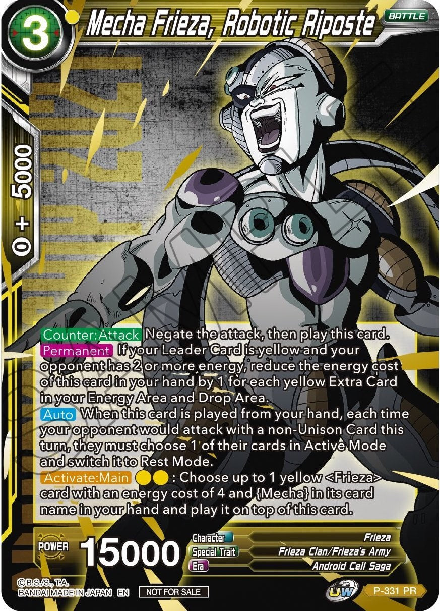 Mecha Frieza, Robotic Riposte (Gold Stamped) (P-331) [Tournament Promotion Cards] | Total Play