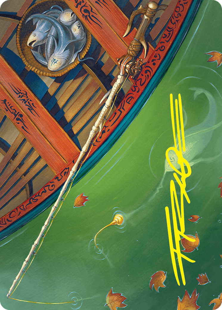 Fishing Pole Art Card (18/54) (Gold-Stamped Signature) [Foundations Art Series] | Total Play