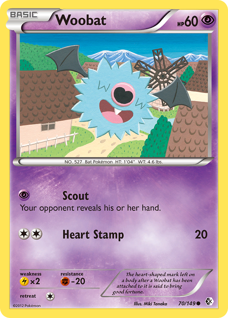 Woobat (70/149) [Black & White: Boundaries Crossed] | Total Play