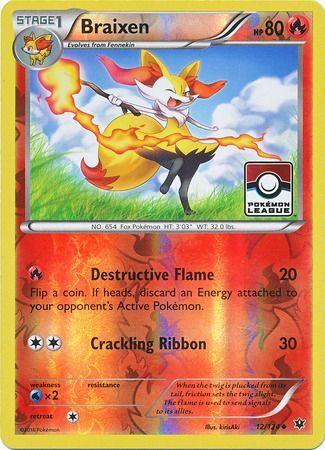 Braixen (12/124) (League Promo) [XY: Fates Collide] | Total Play