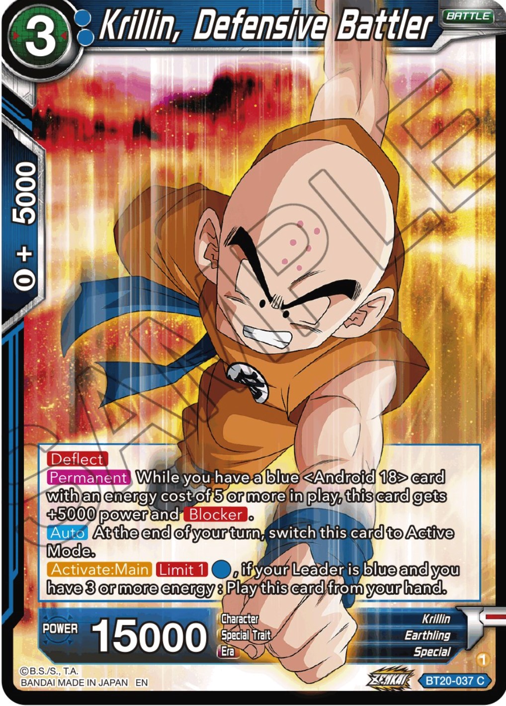 Krillin, Defensive Battler (BT20-037) [Power Absorbed] | Total Play