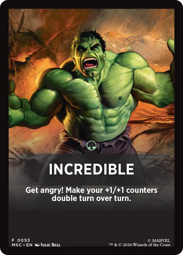 Incredible Theme Card [Marvel Super Heroes Commander] | Total Play