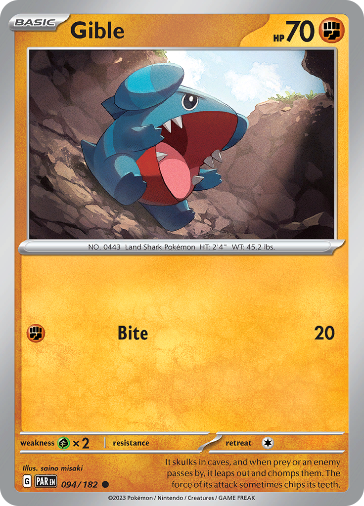 Gible (094/182) [Scarlet & Violet: Paradox Rift] | Total Play