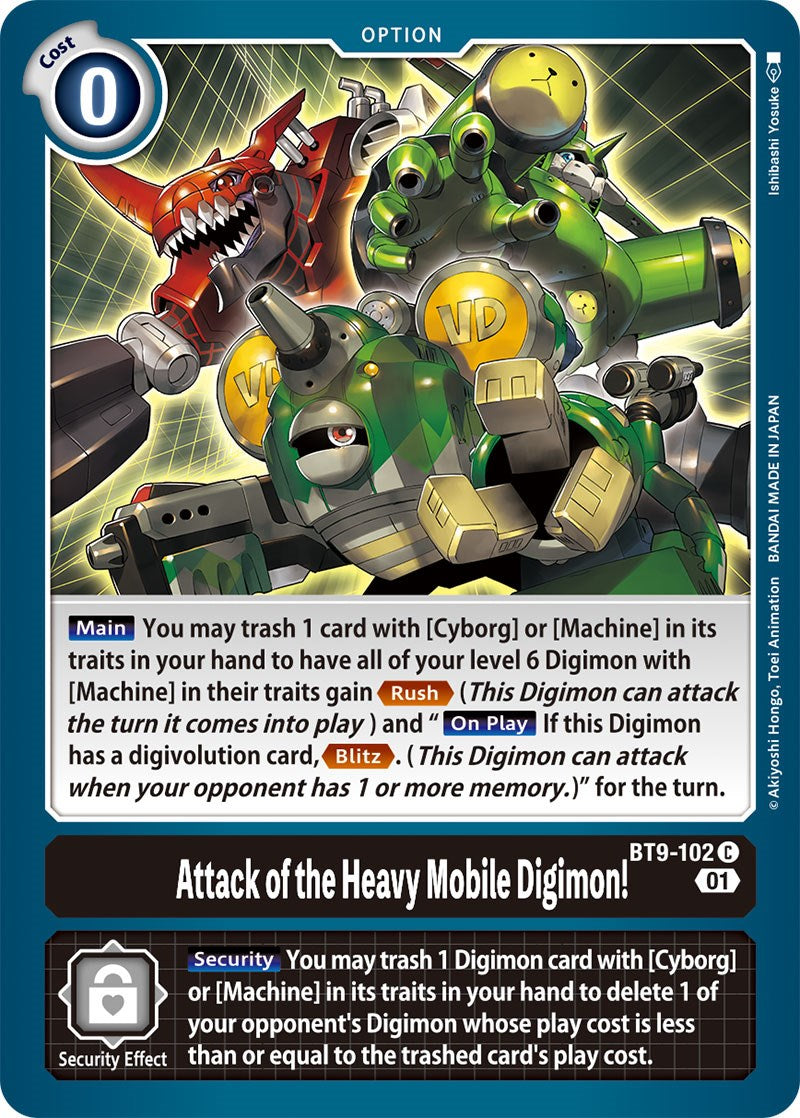 Attack of the Heavy Mobile Digimon! [BT9-102] [X Record] | Total Play