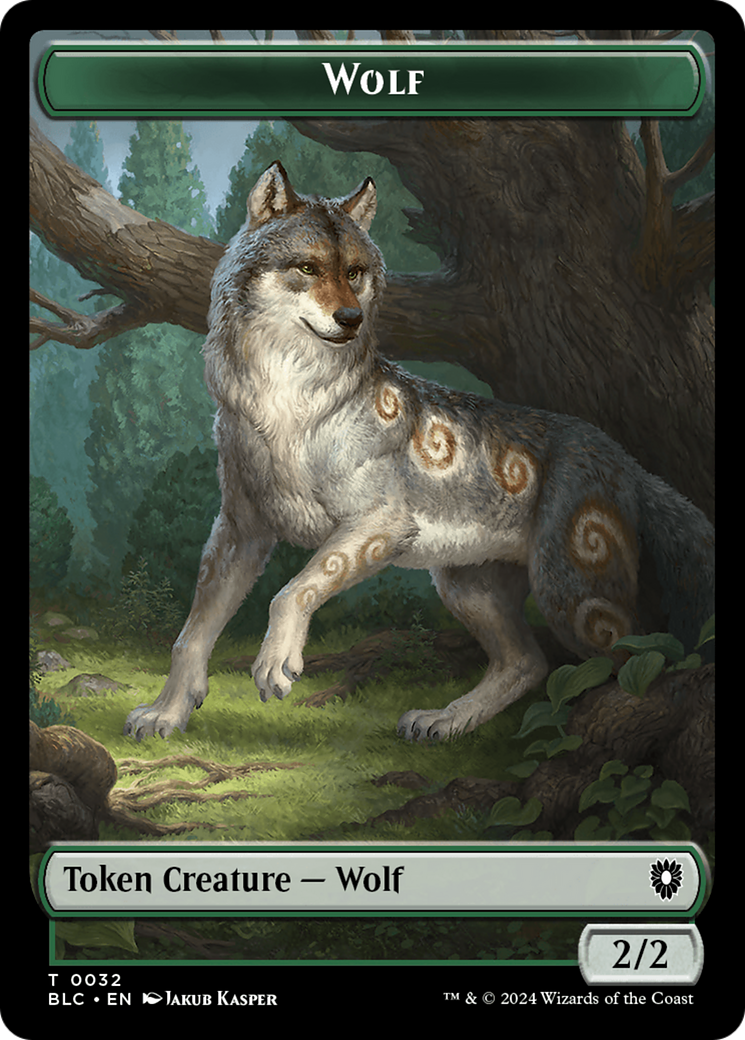 Goat // Wolf (032) Double-Sided Token [Bloomburrow Commander Tokens] | Total Play