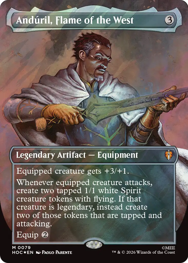 Anduril, Flame of the West (Borderless) (Surge Foil) [The Hobbit: Eternal-Legal] | Total Play