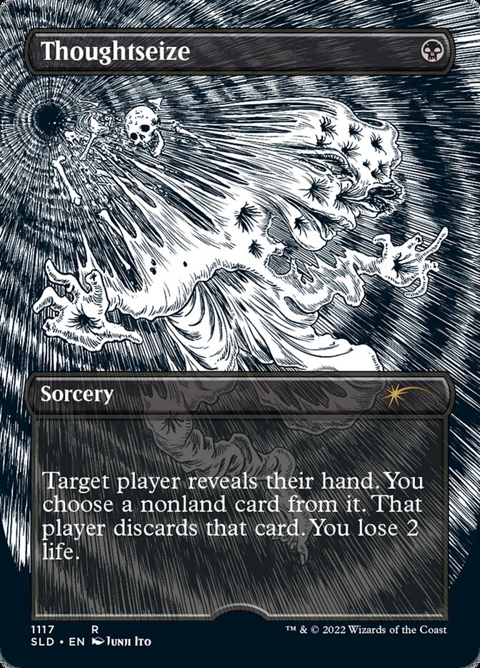 Thoughtseize (Borderless Etched Foil) [Secret Lair Drop Series] | Total Play