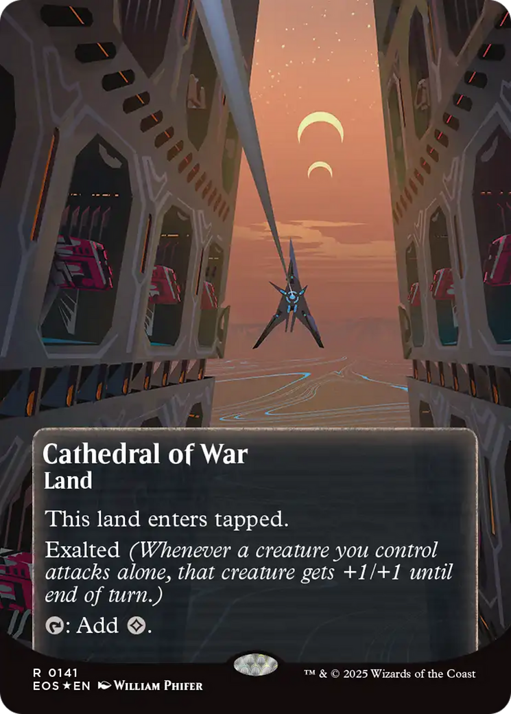 Cathedral of War (0141) (Borderless) (Galaxy Foil) [Edge of Eternities: Stellar Sights] | Total Play