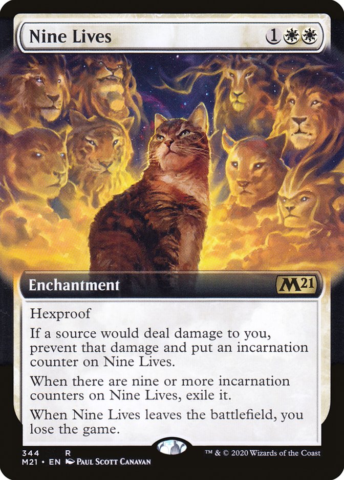 Nine Lives (Extended Art) [Core Set 2021] | Total Play