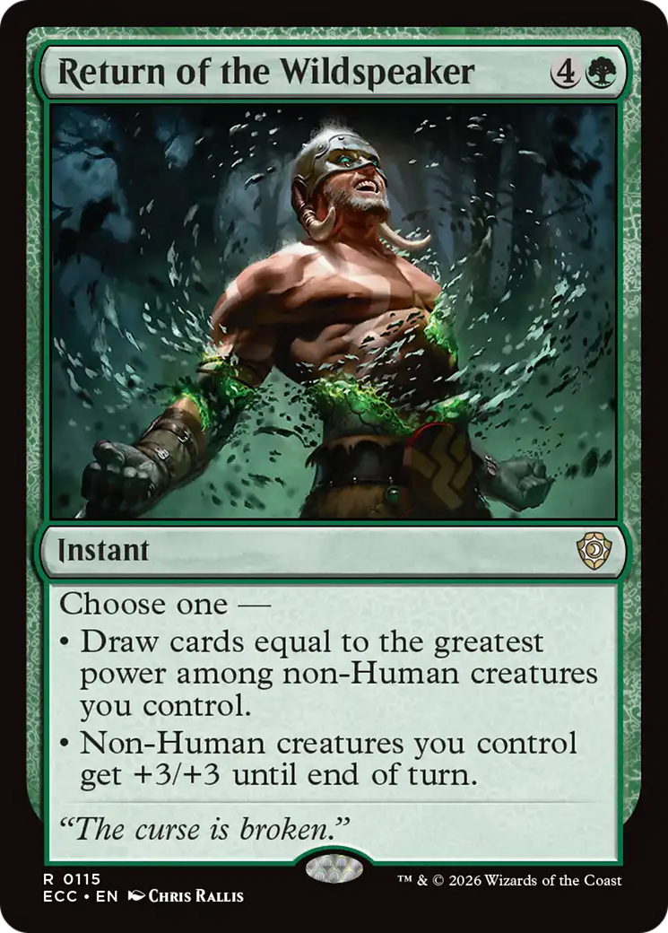 Return of the Wildspeaker [Lorwyn Eclipsed Commander] | Total Play