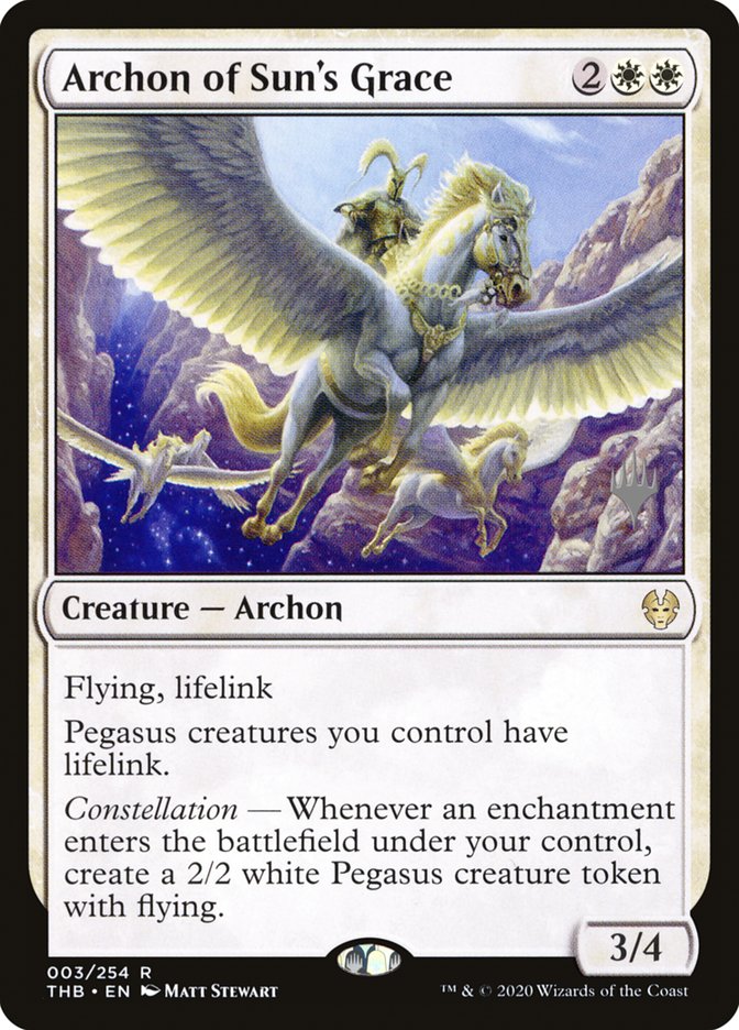 Archon of Sun's Grace (Promo Pack) [Theros Beyond Death Promos] | Total Play