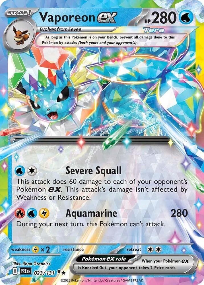 Vaporeon ex (023/131) [Scarlet & Violet: Prismatic Evolutions] | Total Play