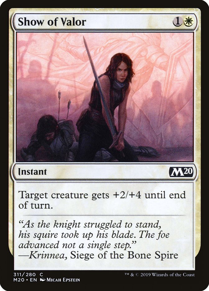 Show of Valor [Core Set 2020] | Total Play