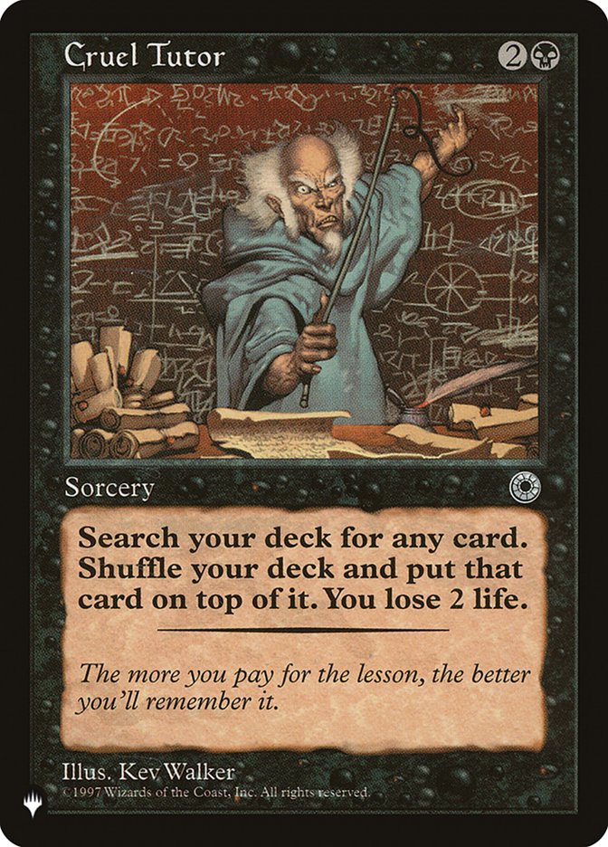 Cruel Tutor [The List] | Total Play