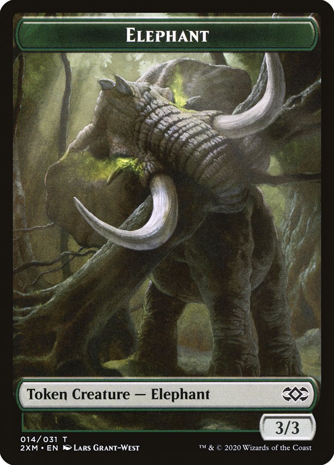 Angel // Elephant Double-Sided Token [Double Masters Tokens] | Total Play