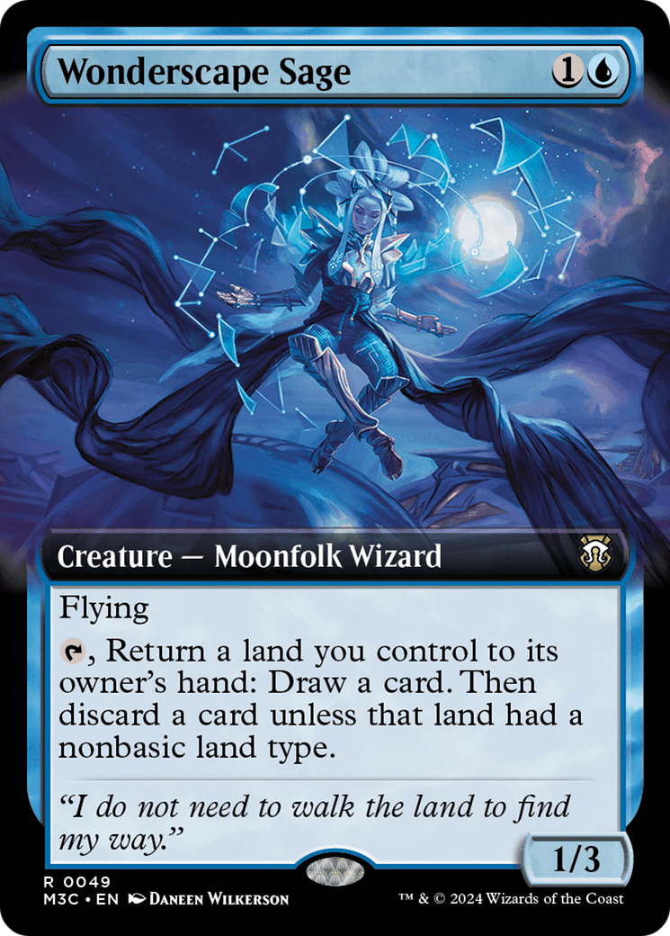 Wonderscape Sage (Extended Art) [Modern Horizons 3 Commander] | Total Play