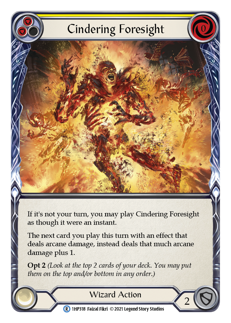 Cindering Foresight (Yellow) [1HP318] (History Pack 1) | Total Play