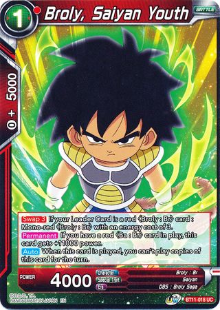 Broly, Saiyan Youth (BT11-018) [Vermilion Bloodline] | Total Play