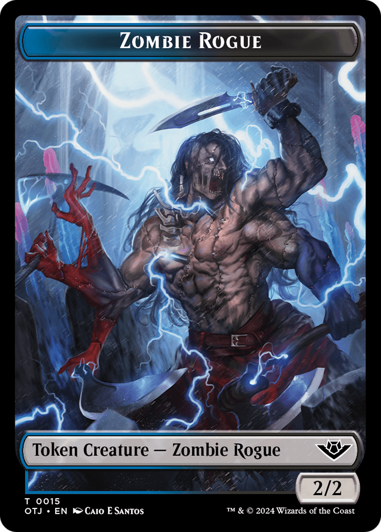 Zombie Rogue Token [Outlaws of Thunder Junction Tokens] | Total Play