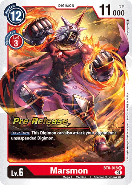 Marsmon [BT8-018] [New Awakening Pre-Release Cards] | Total Play