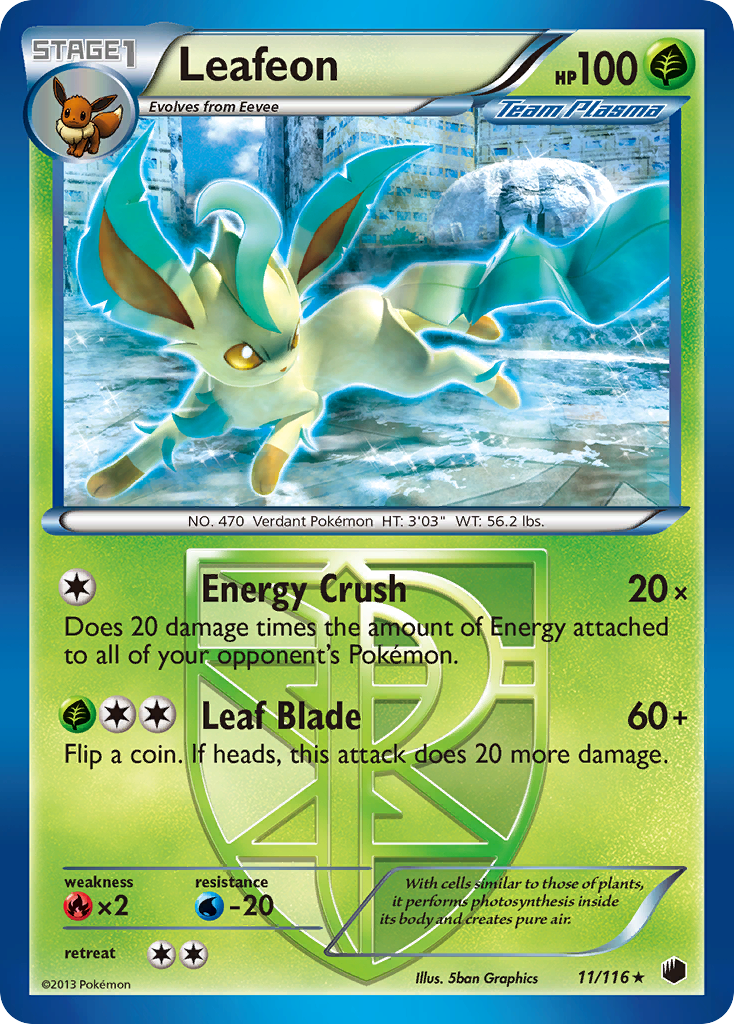 Leafeon (11/116) [Black & White: Plasma Freeze] | Total Play