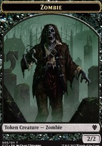 Zombie // Gold Double-Sided Token [Commander 2017 Tokens] | Total Play