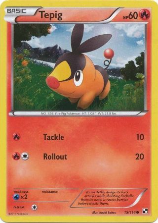 Tepig (15/114) (Cosmos Holo) [Black & White: Base Set] | Total Play