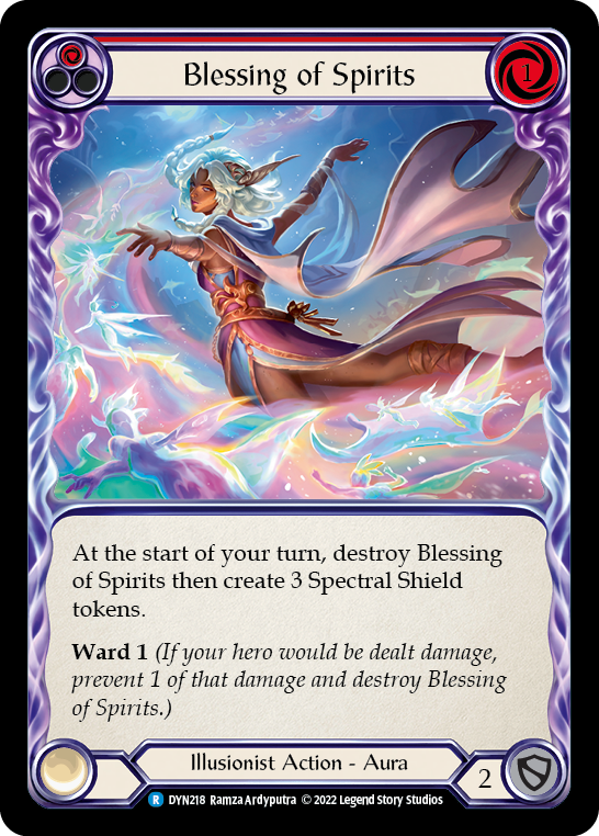 Blessing of Spirits (Red) [DYN218] (Dynasty)  Rainbow Foil | Total Play