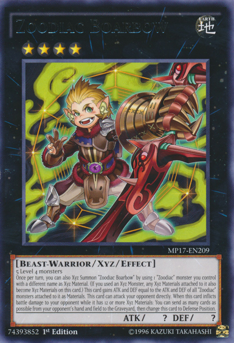 Zoodiac Boarbow [MP17-EN209] Rare | Total Play
