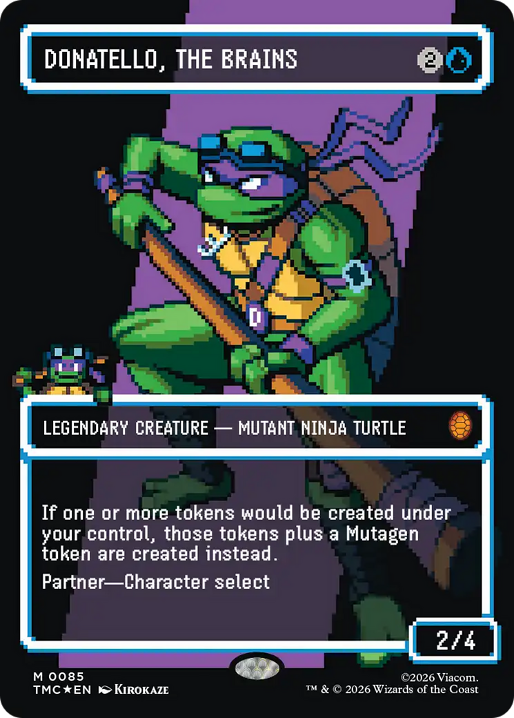 Donatello, the Brains (0085) (Borderless) (Surge Foil) [Teenage Mutant Ninja Turtles Commander] | Total Play