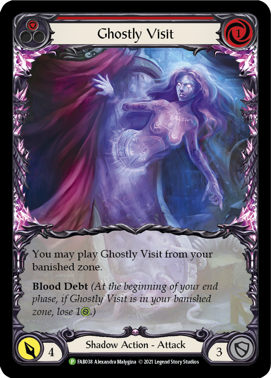 Ghostly Visit (Red) [FAB038] (Promo)  Rainbow Foil | Total Play