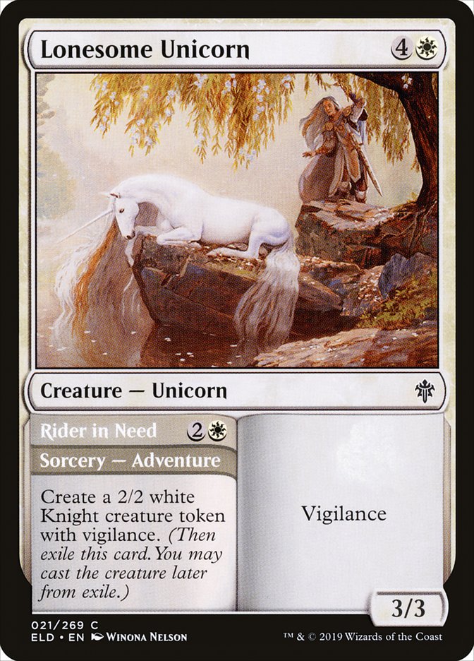 Lonesome Unicorn // Rider in Need [Throne of Eldraine] | Total Play