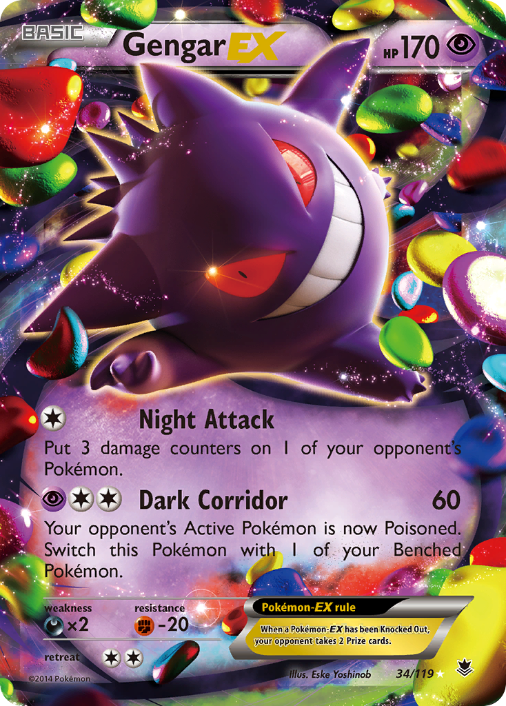Gengar EX (34/119) [XY: Phantom Forces] | Total Play