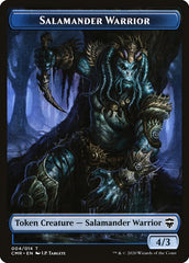 Angel // Salamander Warrior Double-Sided Token [Commander Legends Tokens] | Total Play