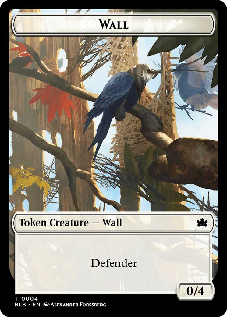 Wall // Intrepid Rabbit Double-Sided Token [Bloomburrow Tokens] | Total Play