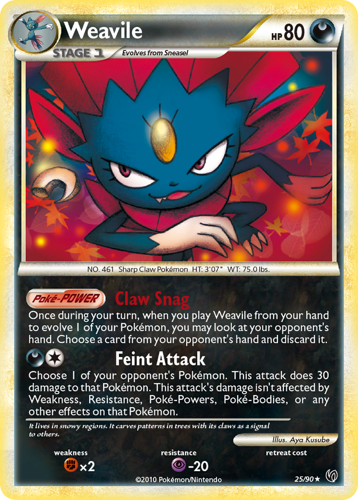 Weavile (25/90) [HeartGold & SoulSilver: Undaunted] | Total Play